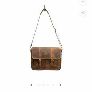 Brown Leather Messenger Bag